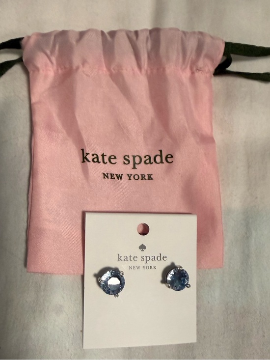 kate spade Jewelry - kate spade Light Blue Crystal Stud Earrings with with Dust Bag! NWT